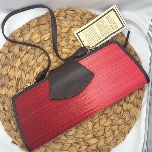 Le SAC Handmade in the Philippines Ombre Weaved With Shoulder Strap Clutch Bag
